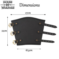 Handcrafted Medieval Leather Bracers-GoblinSmith