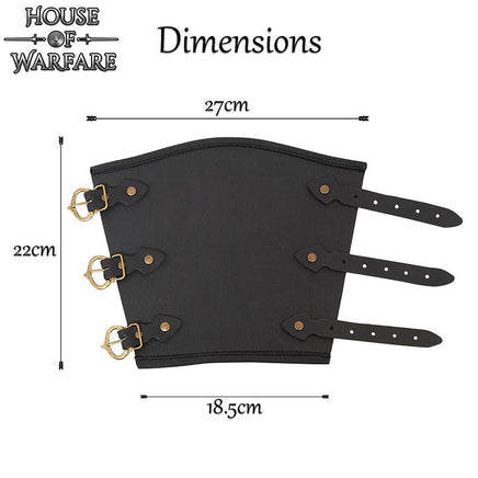 Handcrafted Medieval Leather Bracers-GoblinSmith