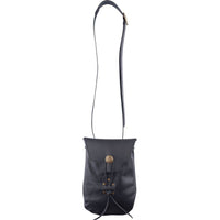 Adventurer’s Leather Shoulder Bag – Black-GoblinSmith