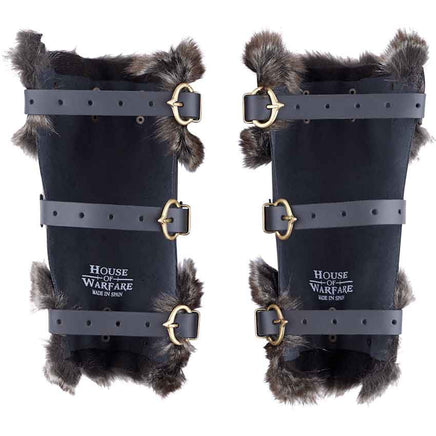 Bjorn Fur Trim Leather Bracers-GoblinSmith