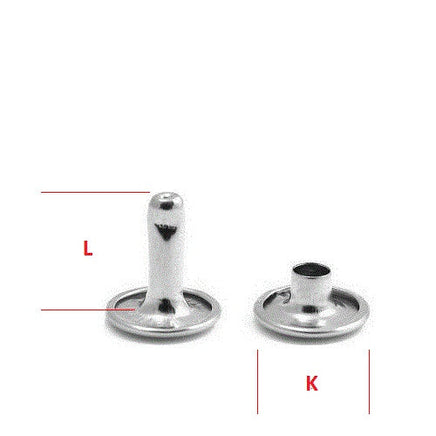 Hollow Rivet KØ13,0 x L14,0 mm Iron/Nickel-GoblinSmith