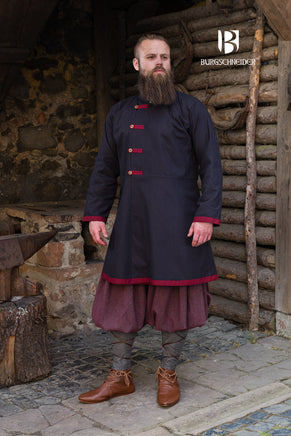 Rus Coat Jakub Black/Bordeaux-GoblinSmith