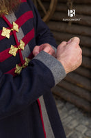 Rus Coat Kosma Blue/Dark Grey/Red-GoblinSmith