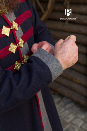 Rus Coat Kosma Blue/Dark Grey/Red-GoblinSmith