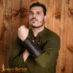 Audric Medieval Leather Bracers-GoblinSmith