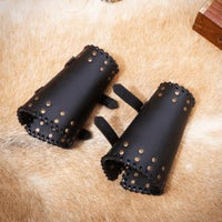 Audric Medieval Leather Bracers-GoblinSmith