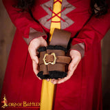 Fur Lined Leather Sword Frog-GoblinSmith