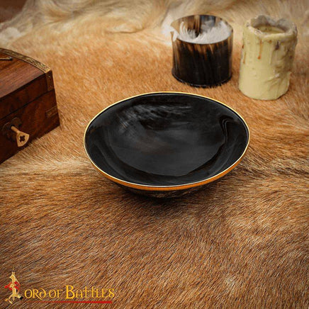 Horn Bowl with Brass Rim-GoblinSmith