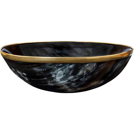 Horn Bowl with Brass Rim-GoblinSmith