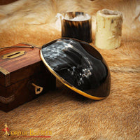 Horn Bowl with Brass Rim-GoblinSmith