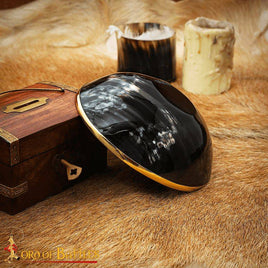 Horn Bowl with Brass Rim-GoblinSmith