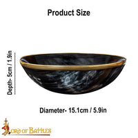 Horn Bowl with Brass Rim-GoblinSmith