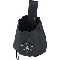 Pirate Crossbones Leather Belt Pouch-GoblinSmith