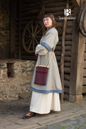 Rus Dress Luiza Light Grey/Light Blue-GoblinSmith