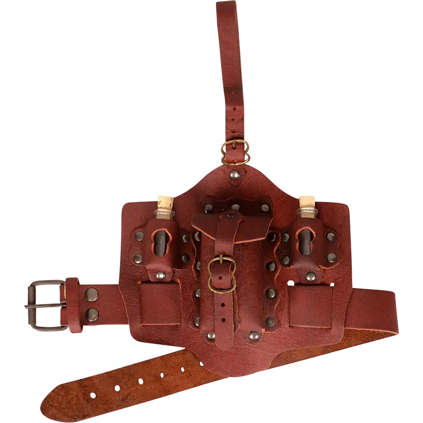 Trinity Thigh Holster - Medieval Leather Holster LARP| GoblinSmith