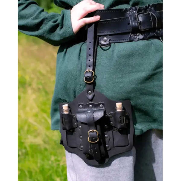 Trinity Thigh Holster - Medieval Leather Holster LARP| GoblinSmith