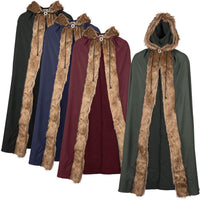 Aaron Canvas Cloak with Fur Trim-GoblinSmith