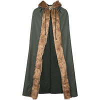 Aaron Canvas Cloak with Fur Trim-GoblinSmith