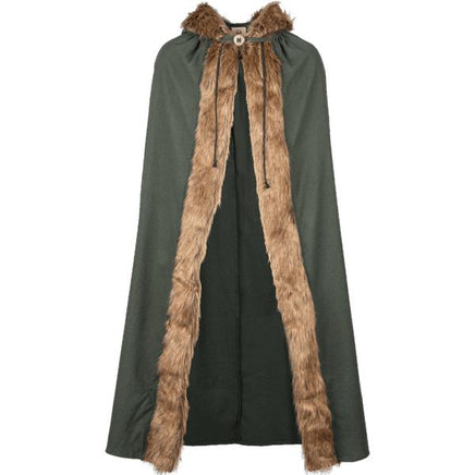 Aaron Canvas Cloak with Fur Trim-GoblinSmith