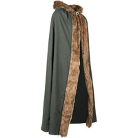 Aaron Canvas Cloak with Fur Trim-GoblinSmith