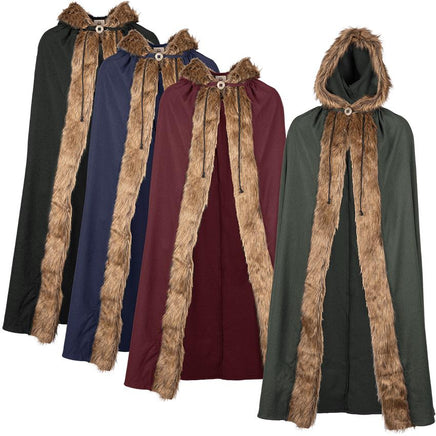 Aaron Canvas Cloak with Fur Trim-GoblinSmith