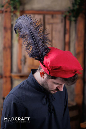 Ostrich Feather 45-50cm Black-GoblinSmith