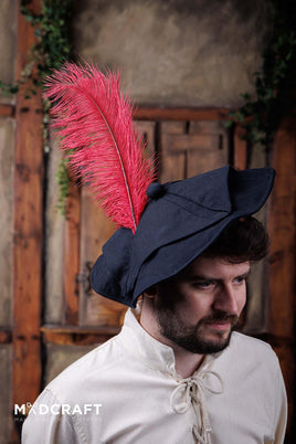 Ostrich Feather 45-50cm Dark Red-GoblinSmith