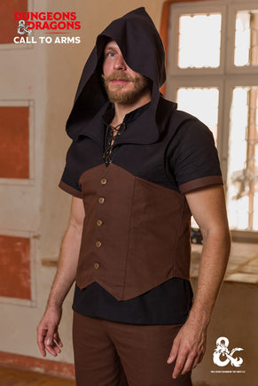 Dungeons & Dragons Rogue Hooded Vest Brown-GoblinSmith
