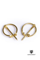 Set of 2 Small Brooches Vafi Brass-GoblinSmith