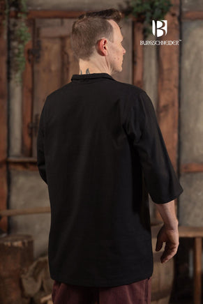 Summer Lace-Up Shirt Aton Black-GoblinSmith