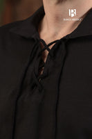 Summer Lace-Up Shirt Aton Black-GoblinSmith