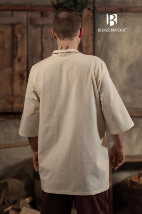 Summer Lace-Up Shirt Aton Natural-GoblinSmith