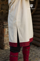 Rus Tunic Tobiasz Natural/Bordeaux-GoblinSmith