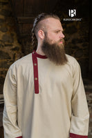 Rus Tunic Tobiasz Natural/Bordeaux-GoblinSmith