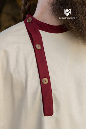 Rus Tunic Tobiasz Natural/Bordeaux-GoblinSmith