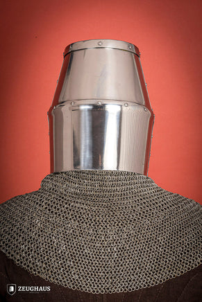 Crusader Great Helmet 1,6mm with Brass-GoblinSmith