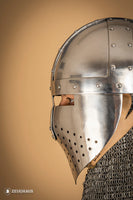 Spangenhelm with Facial 2mm Polished-GoblinSmith
