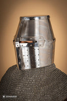 Crusader Great Helmet 1,6mm Polished-GoblinSmith