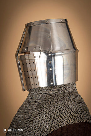 Crusader Great Helmet 1,6mm Polished-GoblinSmith