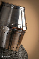 Crusader Great Helmet 1,6mm Polished-GoblinSmith