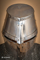 Crusader Great Helmet 1,6mm Polished-GoblinSmith