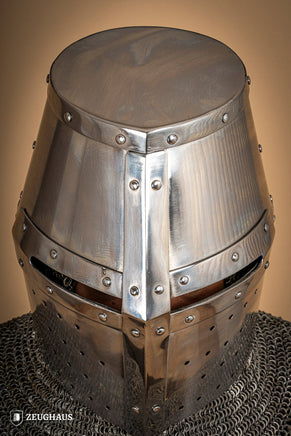 Crusader Great Helmet 1,6mm Polished-GoblinSmith