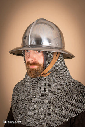 Kettle Hat Helmet 14-15th Cent. 2 mm Polished-GoblinSmith