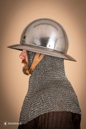 Kettle Hat Helmet 14-15th Cent. 2 mm Polished-GoblinSmith