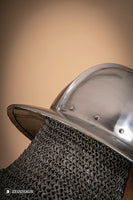 Kettle Hat Helmet 14-15th Cent. 2 mm Polished-GoblinSmith