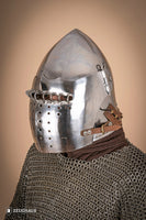 Bascinet Helmet with Visor 2mm Polished-GoblinSmith