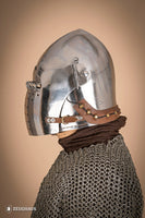 Bascinet Helmet with Visor 2mm Polished-GoblinSmith