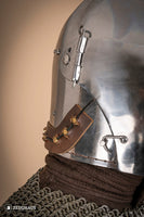 Bascinet Helmet with Visor 2mm Polished-GoblinSmith