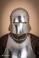 German Sallet Helmet 15th Cent. 1,6mm Polished-GoblinSmith