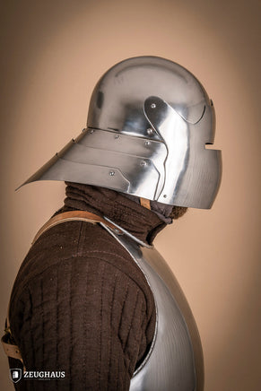 German Sallet Helmet 15th Cent. 1,6mm Polished-GoblinSmith
